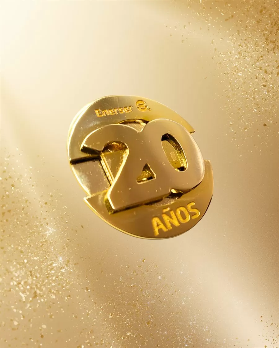 Pin metálico de antigüedad de 20 años fabricado por Alpuerta